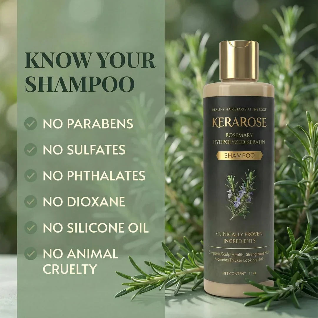 Kerarose Rosemary Shampoo For Hair Growth (Buy 1 Get 1 Free)