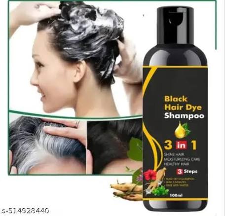 3 In 1 Black Hair Dye Shampoo (BUY 1 GET 1 FREE)