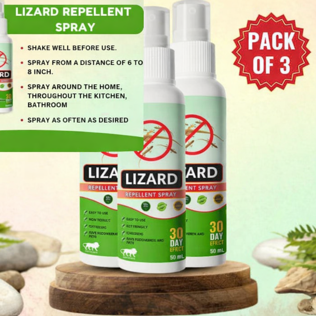 Organic Lizard Repellent Spray - Pack of 3