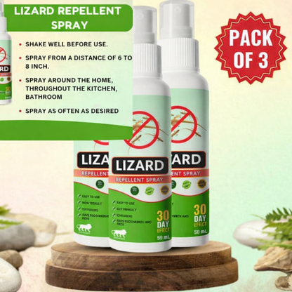 Organic Lizard Repellent Spray - Pack of 3