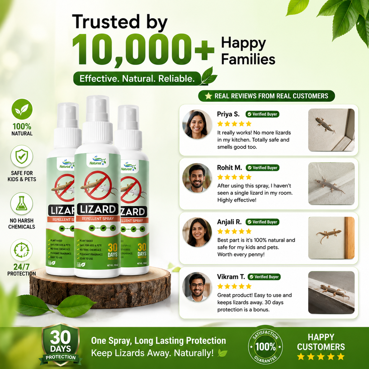 Organic Lizard Repellent Spray (Buy 1 Get 2 Free)